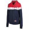 Atlanta Braves New Era Women's Colorblock Full-Zip Hoodie Jacket - - Back View