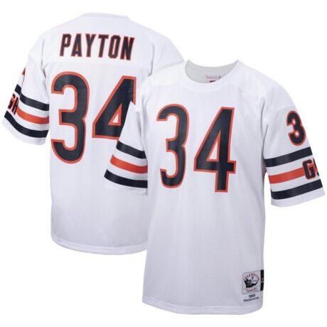 Walter Payton Chicago Bears Mitchell & Ness Big & Tall 1985 Retired Player Replica Jersey - White - Front View