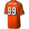 Jason Taylor Miami Dolphins Mitchell & Ness Big & Tall 2004 Retired Player Replica Jersey - Orange - Detail View