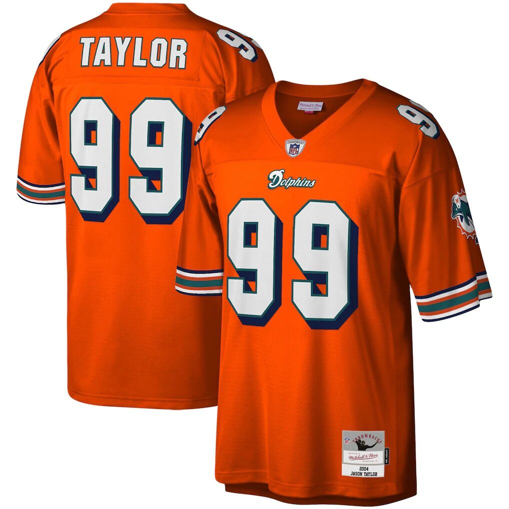 Jason Taylor Miami Dolphins Mitchell & Ness Big & Tall 2004 Retired Player Replica Jersey