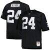 Charles Woodson Las Vegas Raiders Mitchell & Ness Big & Tall 1998 Retired Player Replica Jersey - Black - Front View