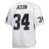 Bo Jackson Las Vegas Raiders Mitchell & Ness Big & Tall 1988 Retired Player Replica Jersey - White - Detail View