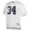 Bo Jackson Las Vegas Raiders Mitchell & Ness Big & Tall 1988 Retired Player Replica Jersey - White - Side View