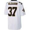 Steve Gleason New Orleans Saints Mitchell & Ness Big & Tall 2006 Retired Player Replica Jersey - White - Detail View