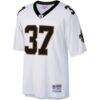 Steve Gleason New Orleans Saints Mitchell & Ness Big & Tall 2006 Retired Player Replica Jersey - White - Side View