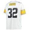 Franco Harris Pittsburgh Steelers Mitchell & Ness Big & Tall 1976 Retired Player Replica Jersey - White - Detail View