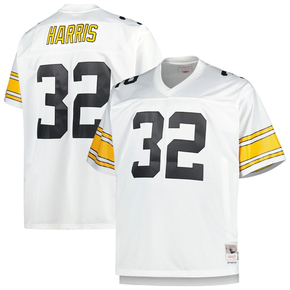 Franco Harris Pittsburgh Steelers Mitchell & Ness Big & Tall 1976 Retired Player Replica Jersey