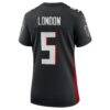 Drake London Atlanta Falcons Nike Women's Player Game Jersey - Black - Detail View