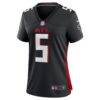 Drake London Atlanta Falcons Nike Women's Player Game Jersey - Black - Side View