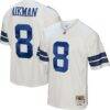 Troy Aikman Dallas Cowboys Mitchell & Ness Legacy Replica Jersey - White - Front View