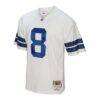 Troy Aikman Dallas Cowboys Mitchell & Ness Legacy Replica Jersey - White - Side View