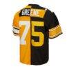 Joe Greene Pittsburgh Steelers Mitchell & Ness 1976 Split Legacy Replica Jersey - - Detail View