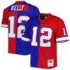 Jim Kelly Buffalo Bills Mitchell & Ness 1990 Split Legacy Replica Jersey - - Front View