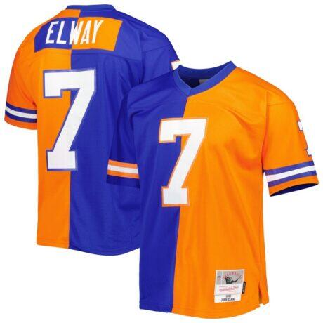 John Elway Denver Broncos Mitchell & Ness 1990 Split Legacy Replica Jersey - - Front View