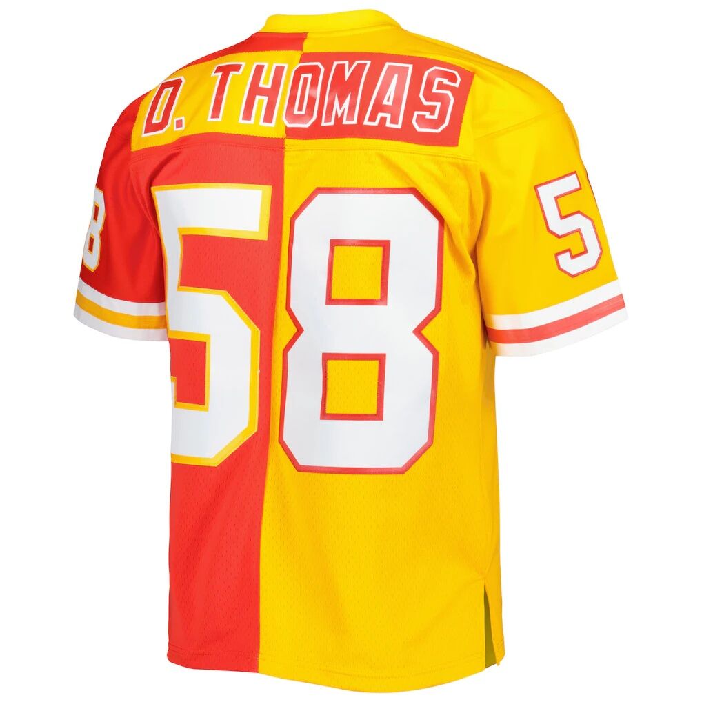 Derrick Thomas Kansas City Chiefs Mitchell & Ness 1994 Split Legacy Replica Jersey – Red/Gold