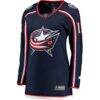 Johnny Gaudreau Columbus Blue Jackets Fashion7 Women's Breakaway Player Jersey - Navy - Side View
