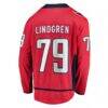 Charlie Lindgren Washington Capitals Fashion7 Home Breakaway Player Jersey - Red - Detail View