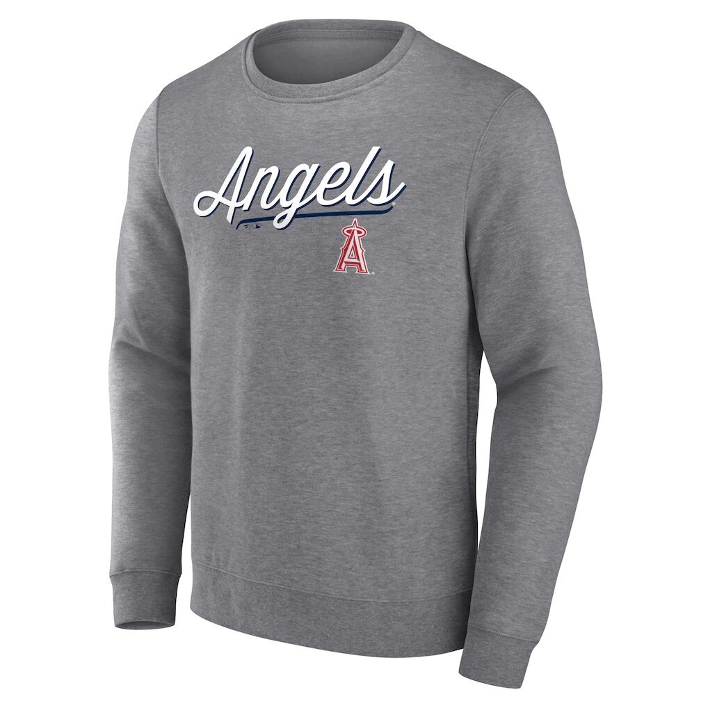 Los Angeles Angels Fashion7 Simplicity Pullover Sweatshirt – Heather Gray