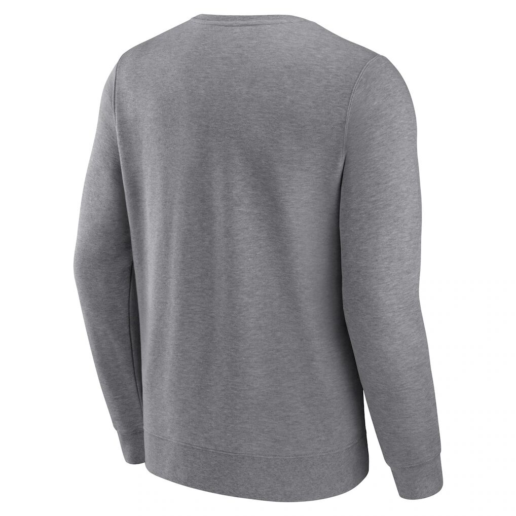Atlanta Braves Heather Gray Fashion7 Simplicity Pullover Sweatshirt