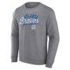 Atlanta Braves Heather Gray Fashion7 Simplicity Pullover Sweatshirt - Gray - Side View