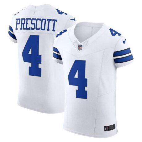 Dak Prescott Dallas Cowboys Nike Vapor F.U.S.E. Elite Jersey - White - Front View