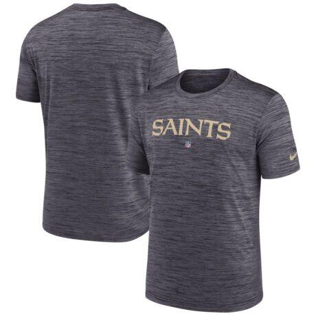 New Orleans Saints Nike Velocity Performance T-Shirt - Black - Front View