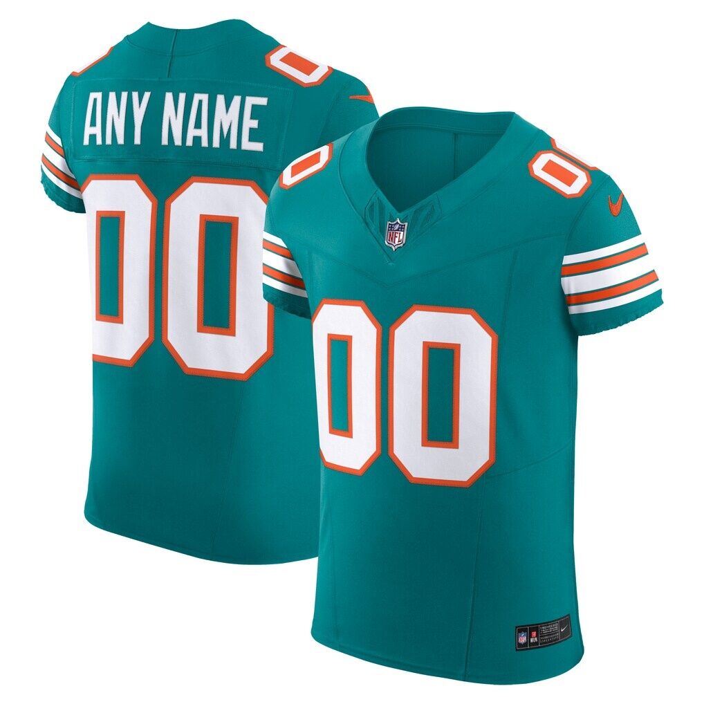 Miami Dolphins Nike Alternate Vapor F.U.S.E. Elite Custom Jersey - Aqua