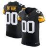 Pittsburgh Steelers Nike Vapor F.U.S.E. Elite Custom Jersey - Black - Front View