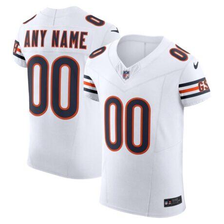 Chicago Bears Nike Vapor F.U.S.E. Elite Custom Jersey - White - Front View