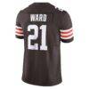 Denzel Ward Cleveland Browns Nike Vapor F.U.S.E. Limited Jersey - Brown - Detail View