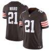 Denzel Ward Cleveland Browns Nike Vapor F.U.S.E. Limited Jersey - Brown - Front View