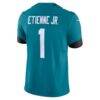 Travis Etienne Jacksonville Jaguars Nike Vapor F.U.S.E. Limited Jersey - Teal - Detail View
