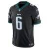 DeVonta Smith Philadelphia Eagles Nike Vapor F.U.S.E. Limited Jersey - Black - Side View