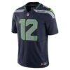 12s Seattle Seahawks Nike Vapor F.U.S.E. Limited Jersey - Navy - Side View