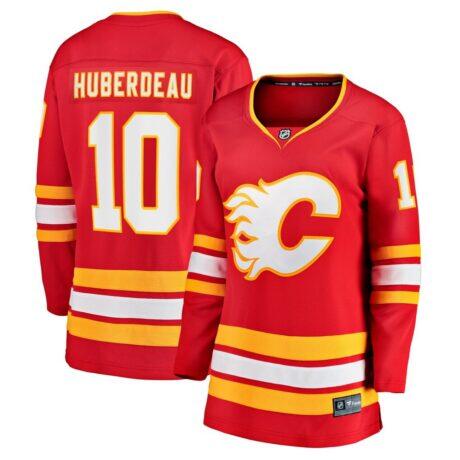 Jonathan Huberdeau Calgary Flames Fashion7 Women's Home Breakaway Player Jersey - Red - Front View