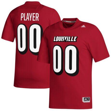 Louisville Cardinals adidas Pick-A-Player NIL Replica Football Jersey - Red - Front View