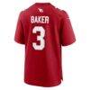 Budda Baker Arizona Cardinals Nike Game Player Jersey - - Detail View