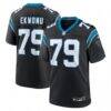 Ikem Ekwonu Carolina Panthers Nike Game Jersey - Black - Front View
