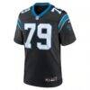 Ikem Ekwonu Carolina Panthers Nike Game Jersey - Black - Side View