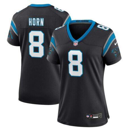 Jaycee Horn Carolina Panthers Nike Women's Player Jersey - Black - Front View