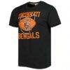 Cincinnati Bengals Charcoal Homage Hyper Local Tri-Blend T-Shirt - - Side View