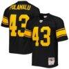 Troy Polamalu Pittsburgh Steelers Mitchell & Ness Legacy Replica Jersey - Black - Front View