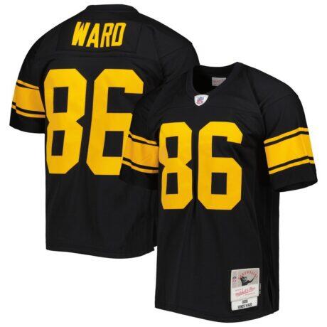 Hines Ward Pittsburgh Steelers Mitchell & Ness Legacy Replica Jersey - Black - Front View