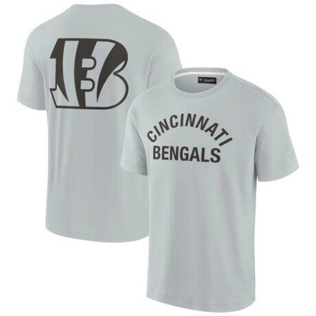 Cincinnati Bengals Fanatics Unisex Elements Super Soft Short Sleeve T-Shirt - Gray - Front View