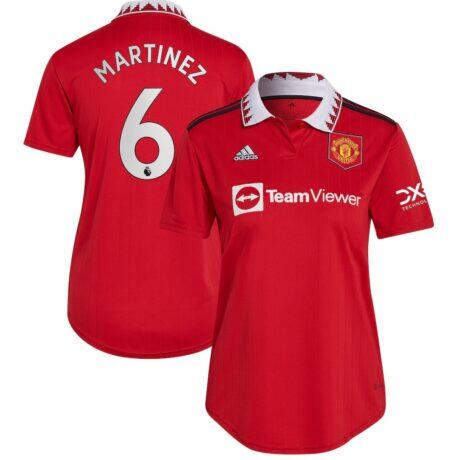Lisandro Martínez Manchester United adidas Women's 2022/23 Home Replica Player Jersey - Red - Front View