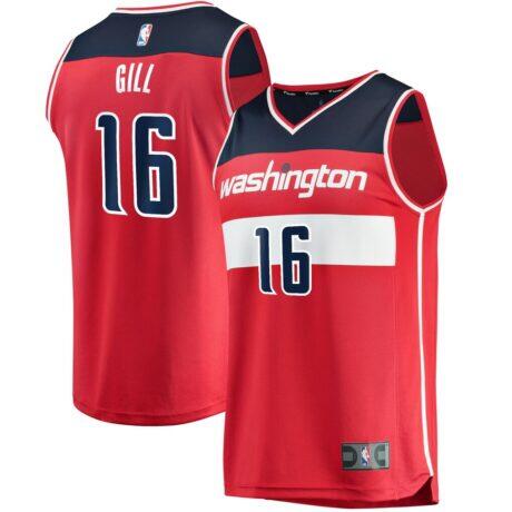 Anthony Gill Washington Wizards Fashion7 Fast Break Replica Jersey - Red - Front View