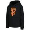 San Francisco Giants Youth Team Primary Logo Pullover Hoodie - Black - Side View