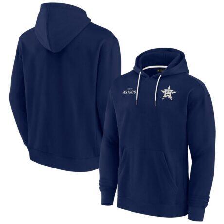 Houston Astros Fashion7 Unisex Elements Super Soft Fleece Pullover Hoodie - Navy - Front View