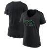 Boston Celtics Women's Core Hometown Launch V-Neck T-Shirt - Black - Front View