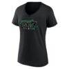 Boston Celtics Women's Core Hometown Launch V-Neck T-Shirt - Black - Side View